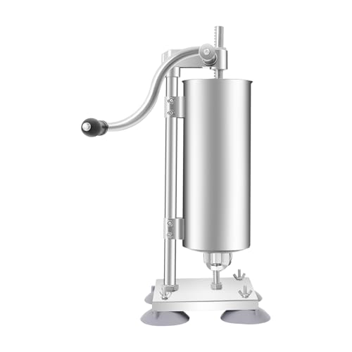 3L Vertikale Edelstahl Wurstfüller Sausage Stuffer Machine Handkurbel Wurstmaschine Füllen Fleischwerkzeuge manuelle Wurstfüllmaschine, mit 4Saugnäpfen,7 PE-Rohre,Bis Zu 6 Pfund Fleisch 3L Vertikale Edelstahl Wurstfüller Sausage Stuffer Machine Handkurbel Wurstmaschine Füllen Fleischwerkzeuge manuelle Wurstfüllmaschine, mit 4Saugnäpfen,7 PE-Rohre,Bis Zu 6 Pfund Fleisch von ATIVLB