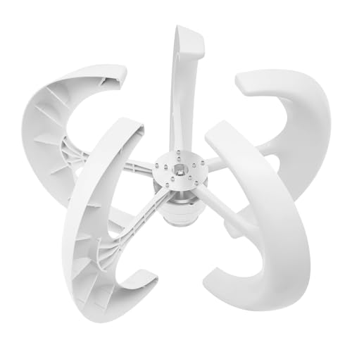 5-Blade Lantern Wind Turbine Generator Vertical Axis Power 600W DC indkraftanlage, 24V Laterne Windkraftanlage Vertikaler Windgenerator,Vertical Micro Windkraftanlage, IP67 Wasserdicht von ATIVLB