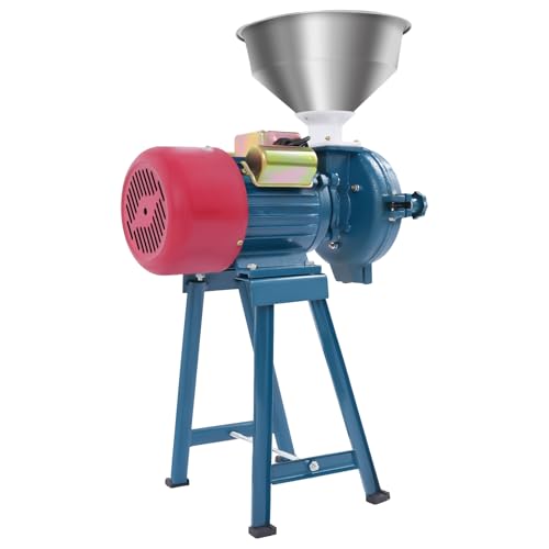 Elektrische Getreidemühle, Getreidemahlmaschine,mit Trichter,Stabile Halterung,für Kann trockene Körner Gewürze Müsli Kaffee Mais Pfeffer,1400 U/min,58x43x27 cm von ATIVLB