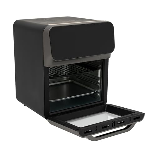 Elektrobackofen LCD-Touchscreen Visuelle Funktion Backofen Elektrobackofen, Auftauen,13L Kapazität,mit 2 Backbleche,für Backen und Grillen verschiedener Köstlichkeiten,10.63x10.23x12.6in von ATIVLB