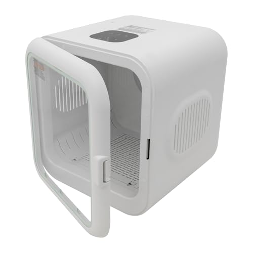 Trockner für Haustiere Tragbarer Katzentrockner, Trocknungsmaschine für Welpen Hundefön Pet Dryer,Transparente Schranktür,mit Handtuch,Kamm,Badebürste,Spielball, für Tierhandlungen Hause von ATIVLB