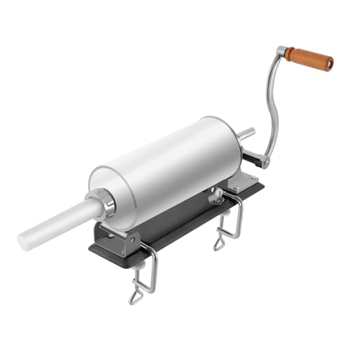 Wurstfüllmaschine Manuell 3L Wurstfüller Wurstspritze Wurstpresse,mit 4-Füllrohre,Getriebe aus Kohlenstoffstahl, für Restaurants, Snackbars, Cafeterias, Werkstätten, Märkte und Küchen von ATIVLB