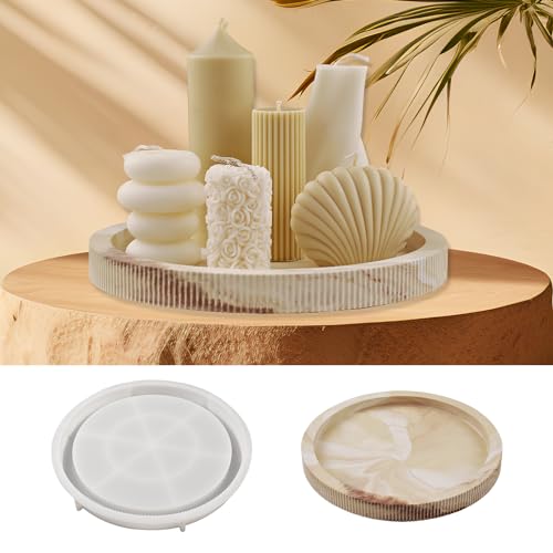 Silikonformen Tablett mit Rillen, Silikon-Gießform Untersetzer Oval, Gießformen in Rillen, zum Ausgießen mit Kreativbeton, Kunstharz, Gießharz, Gießpulver Silikonformen Tablett mit Rillen, Silikon-Gießform Untersetzer Oval, Gießformen in Rillen, zum Ausgießen mit Kreativbeton, Kunstharz, Gießharz, Gießpulver von ATJTYSX