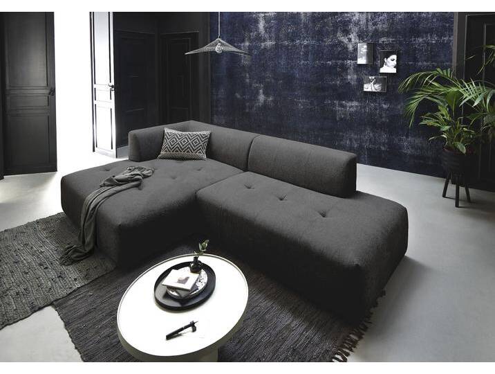3-Sitzer Leonardo , grau (anthrazit), B:269cm H:70cm T:153cm, ATLANTIC HOME COLLECTION, Sofas, Ottomane mit XXL-Liegefläche von ATLANTIC-home-collection