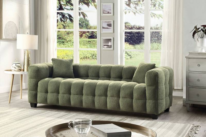 ATLANTIC home collection 3-Sitzer Stella, inkl. 2 Zierkissen und mit modernem Teddy Stoff von ATLANTIC home collection