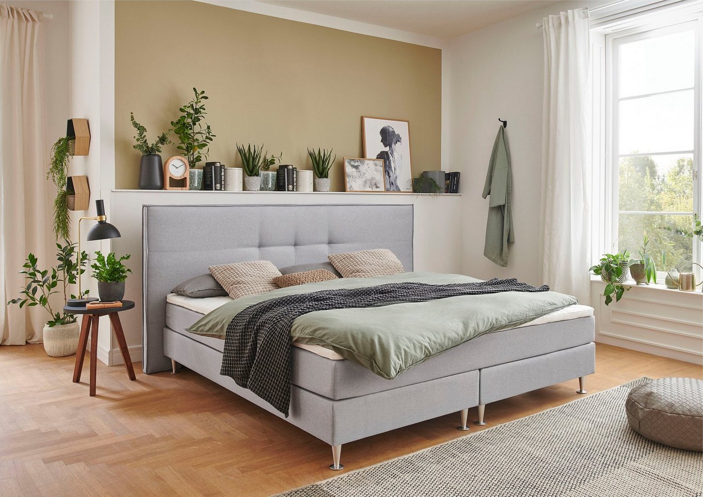 ATLANTIC home collection Boxbett Barnett, mit Taschenfederkern-Matratze und Topper von ATLANTIC home collection