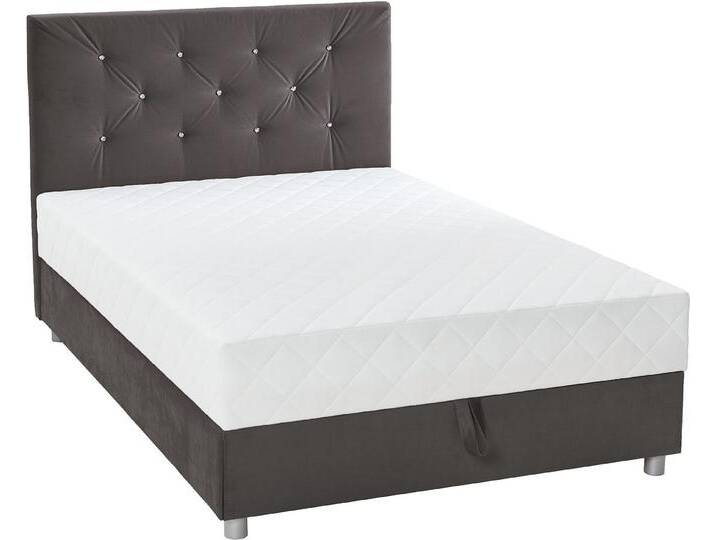 ATLANTIC home collection Boxbett CELIA im hochwertiger Samtoptik, mit Taschen-Federkernmatratze, Bettkasten und Strass-Steinen, grau, anthrazit ATLANTIC home collection Boxbett CELIA im hochwertiger Samtoptik, mit Taschen-Federkernmatratze, Bettkasten und Strass-Steinen, grau, anthrazit von ATLANTIC-home-collection