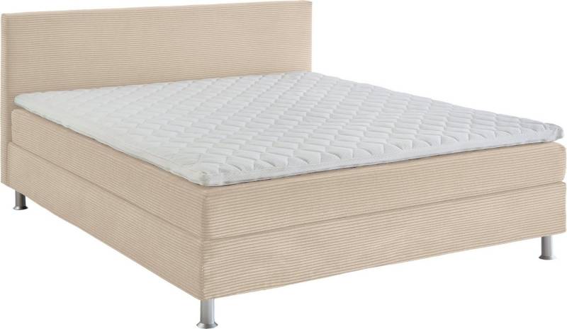 ATLANTIC home collection Boxbett Edison, inkl. Bonnellfederkern-Matratze und Topper von ATLANTIC home collection