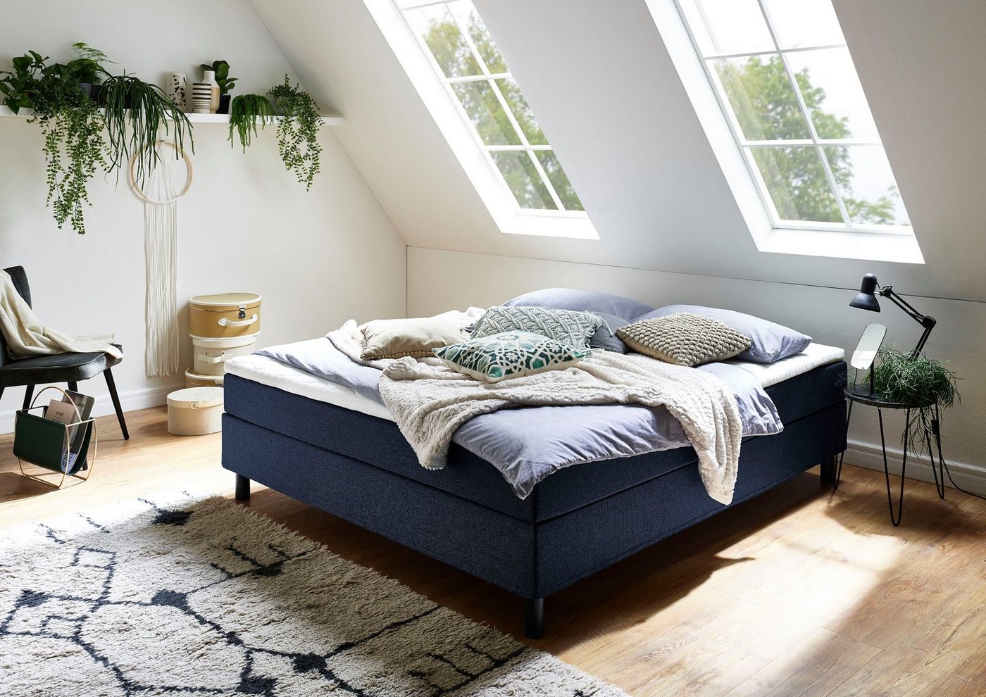 ATLANTIC home collection Boxbett Happy, ohne Kopfteil, mit Topper, wahlweise mit oder ohne Bettwaren von ATLANTIC home collection