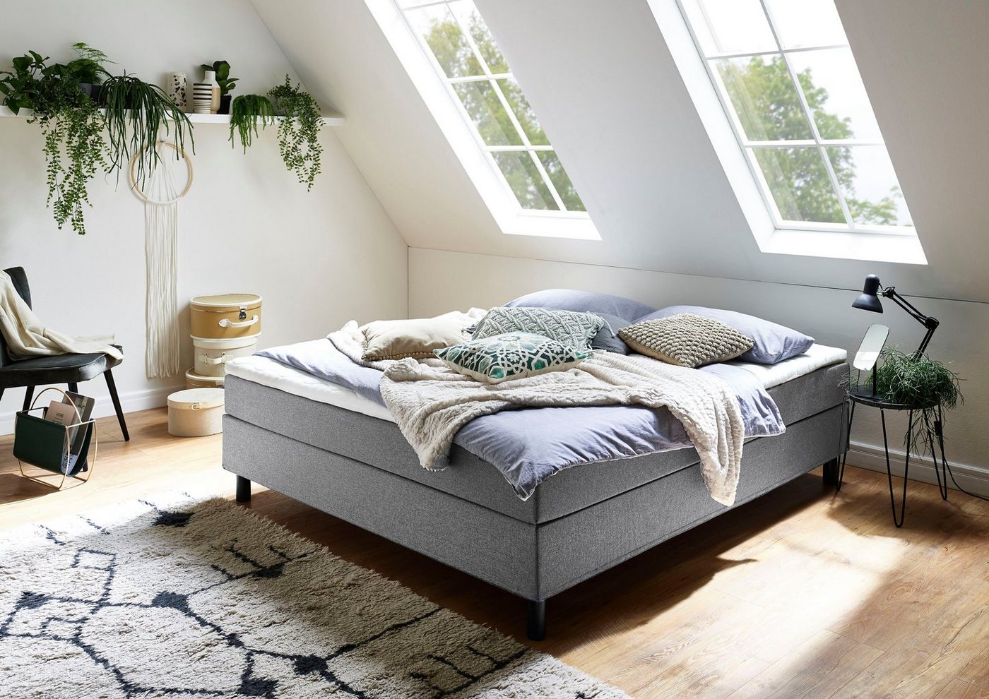 ATLANTIC home collection Boxbett Happy, ohne Kopfteil, mit Topper, wahlweise mit oder ohne Bettwaren von ATLANTIC home collection