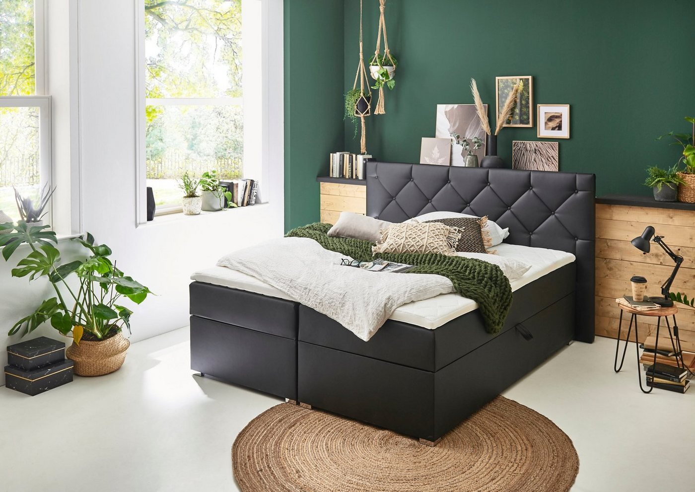 ATLANTIC home collection Boxbett Meike, mit XXL-Bettkasten und Topper von ATLANTIC home collection