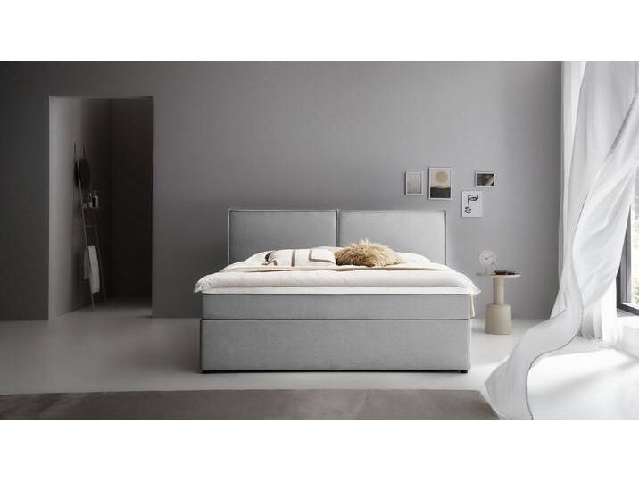 ATLANTIC home collection Boxbett NIKITA, bodentiefes Bett, grau, mit Bonnell-Federkernmatratze und Komfortschaum-Topper, Bonnell-Federkernmatratze ATLANTIC home collection Boxbett NIKITA, bodentiefes Bett, grau, mit Bonnell-Federkernmatratze und Komfortschaum-Topper, Bonnell-Federkernmatratze von ATLANTIC-home-collection