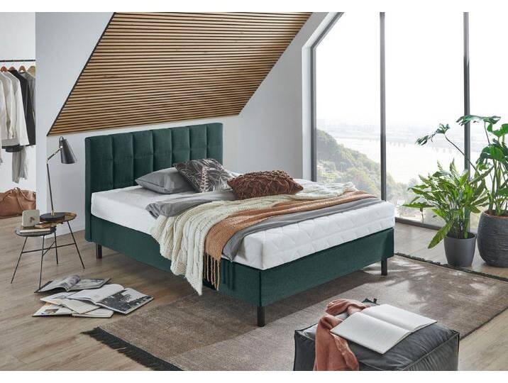 ATLANTIC home collection Boxbett Nikola, Massivholzfüßen, mit / ohne Matratze, in H2 und H3 erhältlich, grün, ohne Matratze, dunkelgrün ATLANTIC home collection Boxbett Nikola, Massivholzfüßen, mit / ohne Matratze, in H2 und H3 erhältlich, grün, ohne Matratze, dunkelgrün von ATLANTIC-home-collection