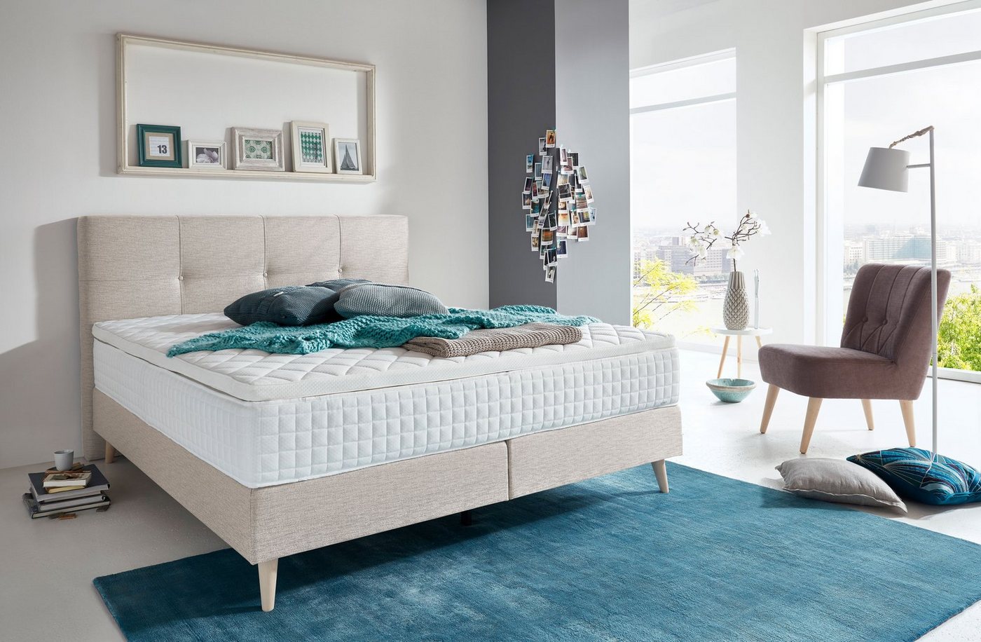 ATLANTIC home collection Boxspringbett, mit Topper in diversen Ausführungen von ATLANTIC home collection