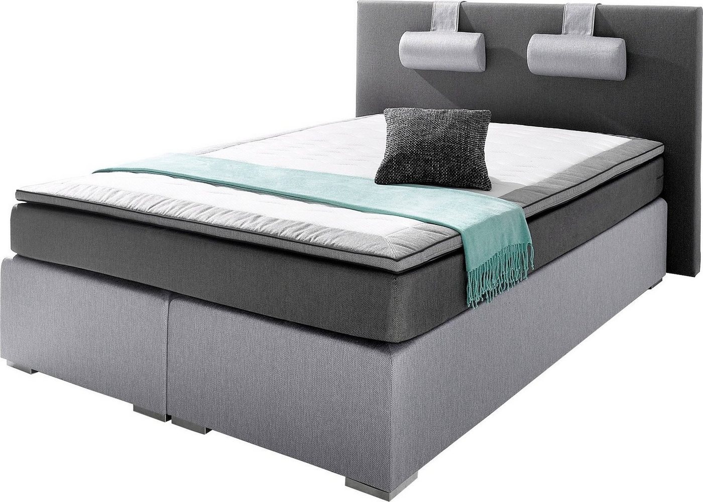 ATLANTIC home collection Boxspringbett Rick, mit Bonnell-Federkernmatratze, inkl. Topper von ATLANTIC home collection