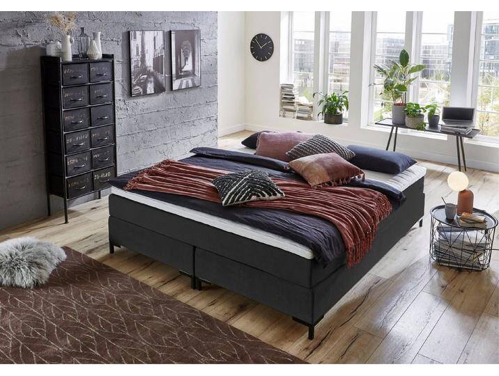 ATLANTIC home collection Boxspringbett Romy, ohne Kopfteil, frei im Raum stellbar, grau, anthrazit ATLANTIC home collection Boxspringbett Romy, ohne Kopfteil, frei im Raum stellbar, grau, anthrazit von ATLANTIC-home-collection