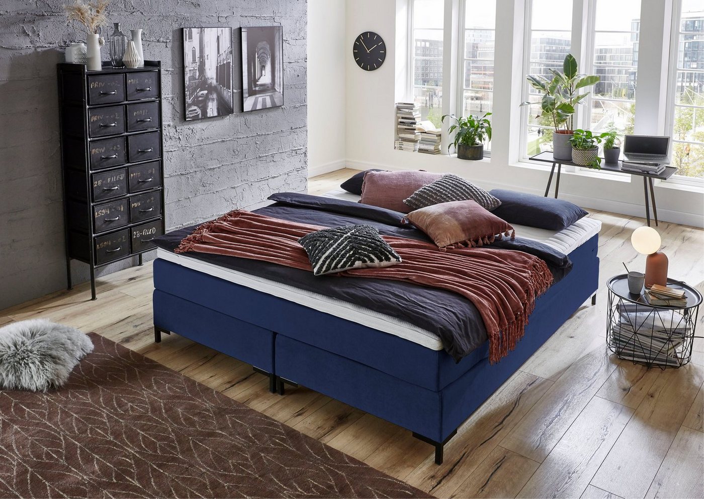 ATLANTIC home collection Boxspringbett Romy, ohne Kopfteil, frei im Raum stellbar von ATLANTIC home collection