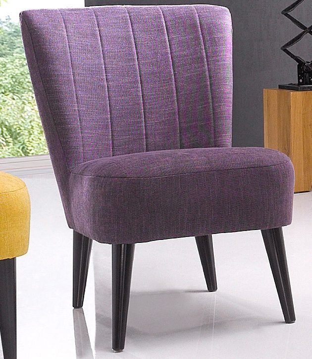 ATLANTIC home collection Cocktailsessel Jan, mit Wellenunterfederung, Massivholzfüße von ATLANTIC home collection