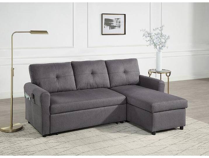ATLANTIC home collection Ecksofa Gustavo L-Form, mit Schlaffunktion, Stauraum & seitlichen Taschen von ATLANTIC-home-collection