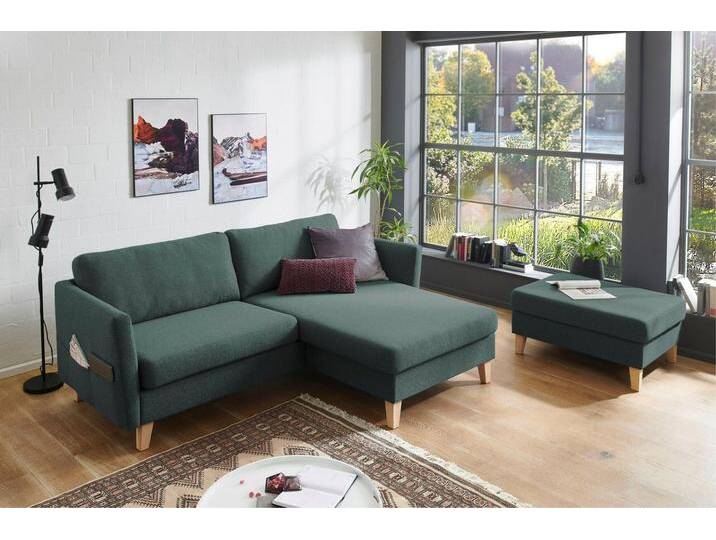 ATLANTIC home collection Ecksofa Mailo L-Form, mit Seitentaschen, Recamiere beidseitig montierbar von ATLANTIC-home-collection