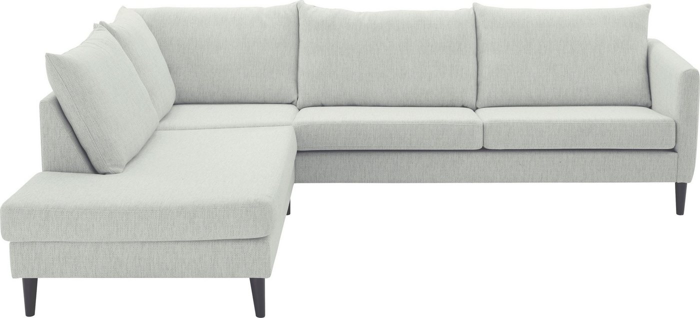 ATLANTIC home collection Ecksofa Rekvik L-Form, mit Wellenunterfederung, mit Massivholzfüßen von ATLANTIC home collection