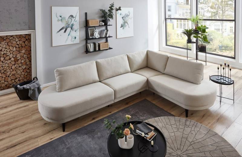 ATLANTIC home collection Ecksofa Ronny L-Form, mit Wellenunterfederung, rechts/links montierbar von ATLANTIC home collection