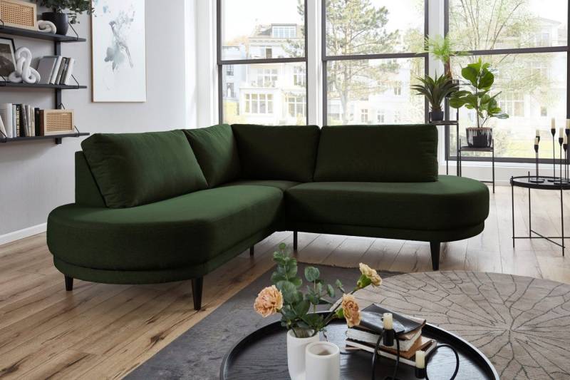 ATLANTIC home collection Ecksofa Ronny L-Form, mit Wellenunterfederung, organische Formsprache, organisches Sofa von ATLANTIC home collection