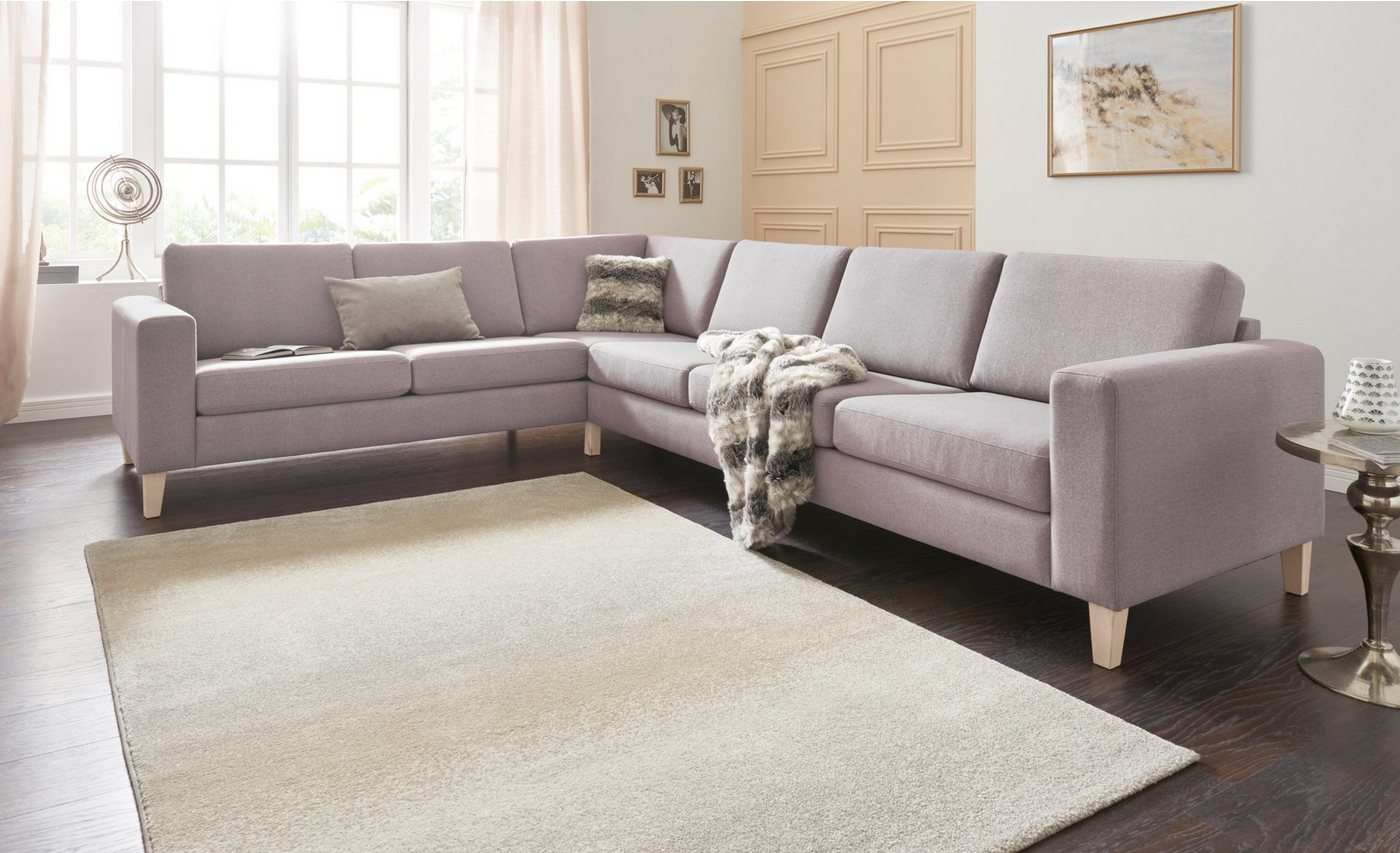 ATLANTIC home collection Ecksofa Terra L-Form, mit Wellenunterfederung, langer Schenkel links oder rechts montierbar von ATLANTIC home collection