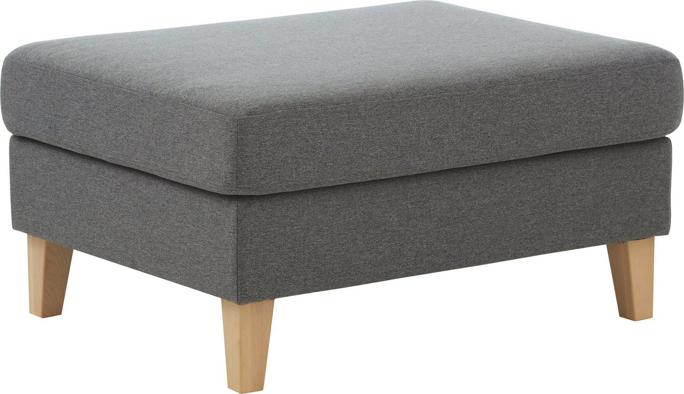 ATLANTIC home collection Hocker Mailo, Maße (BxTxH): 88x69x45 cm, mit Massivholzfüßen von ATLANTIC home collection