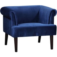 ATLANTIC home collection Loungesessel »Charlie«, BxHxL: 86 x 70 x 74 cm - blau von ATLANTIC home collection