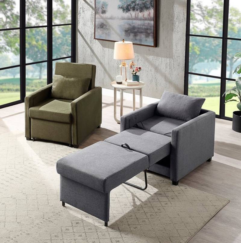 ATLANTIC home collection Relaxsessel Jerry, mit Bettfunktion, als Gästebett und inkl. Kissen von ATLANTIC home collection
