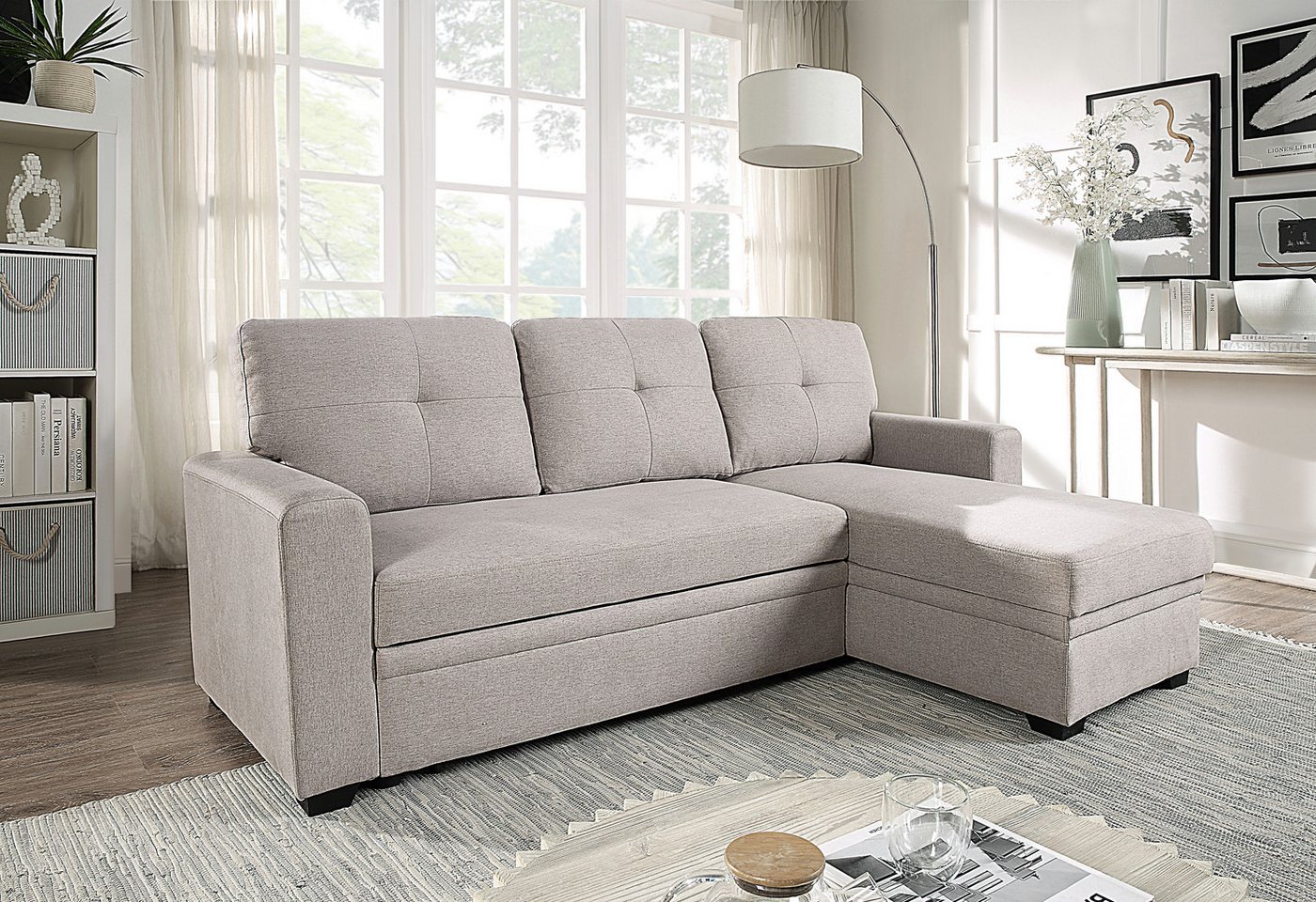ATLANTIC home collection Schlafsofa Gerrit L-Form, Ecksofa, Bettfunktion & Bettkasten, Recamiere rechts/links montierbar ATLANTIC home collection Schlafsofa Gerrit L-Form, Ecksofa, Bettfunktion & Bettkasten, Recamiere rechts/links montierbar von ATLANTIC home collection