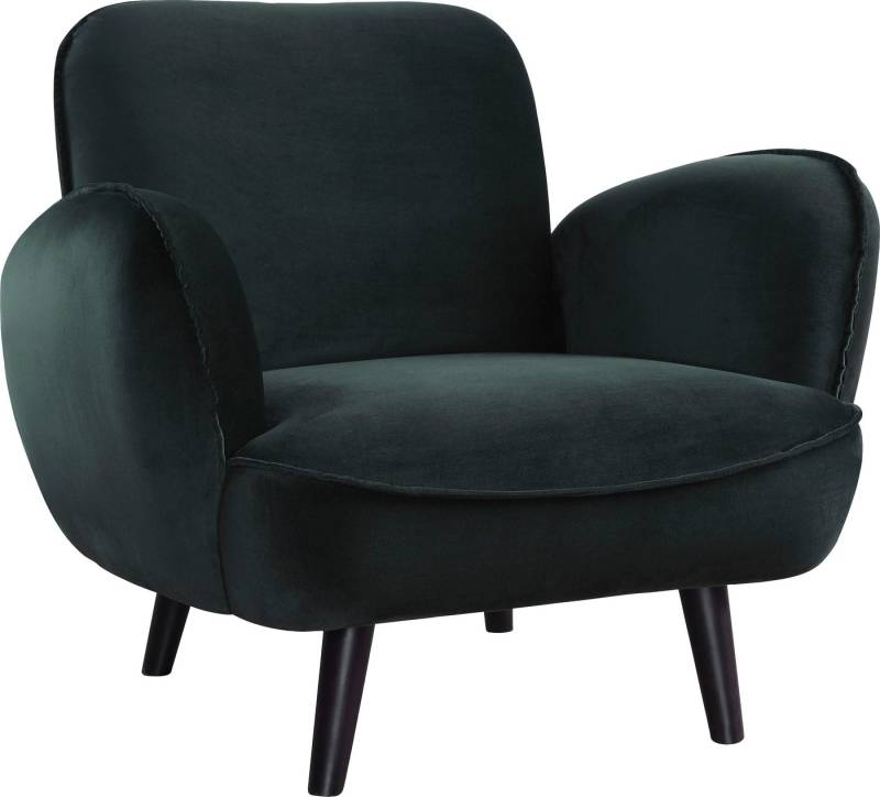 ATLANTIC home collection Sessel Ben, mit Wellenunterfederung, Massivholzfüße, frei im Raum stellbar von ATLANTIC home collection