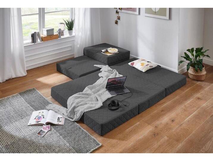 ATLANTIC home collection Sessel Lenny, Sessel als Faltmatratze mit Gästebettfunktion, grau, anthrazit von ATLANTIC-home-collection