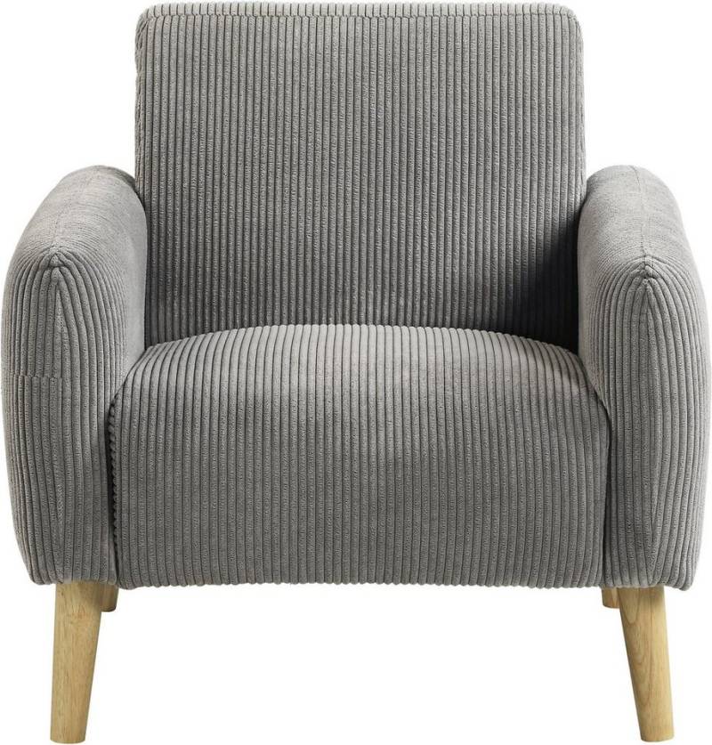 ATLANTIC home collection Sessel Moby, mit Federkern, kleiner Tasche und in modernem Cordbezug von ATLANTIC home collection