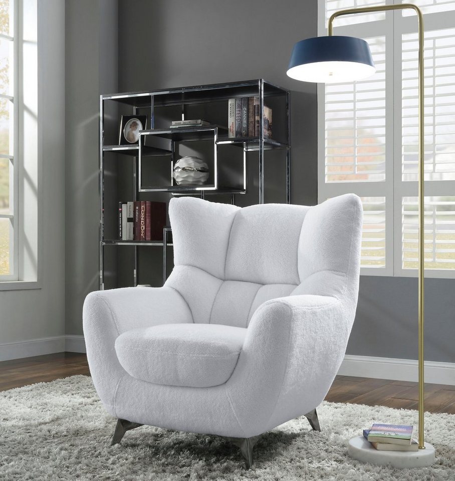 ATLANTIC home collection Sessel Shawn, mit Federkern, trendy Bezug mit Teddyoptik von ATLANTIC home collection