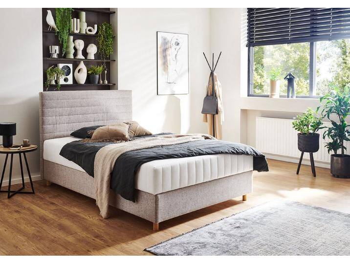 ATLANTIC home collection Stauraumbett Josie, mit Taschen-Federkernmatratze und Bettkasten, beige, taupe ATLANTIC home collection Stauraumbett Josie, mit Taschen-Federkernmatratze und Bettkasten, beige, taupe von ATLANTIC-home-collection