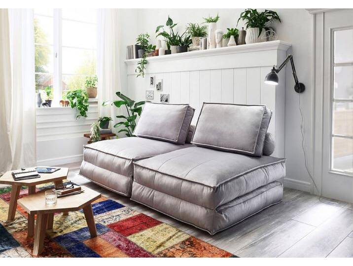 ATLANTIC home collection XXL-Sessel Miro, XXL-Sessel wandelbar zum Gästebett, grau von ATLANTIC-home-collection