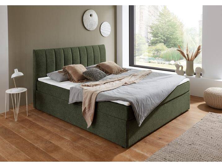 Boxbett Alva , grün, B:203cm L:211cm, ATLANTIC HOME COLLECTION, Komplettbetten, wahlweise mit Matratze und Topper, Topseller von ATLANTIC-home-collection