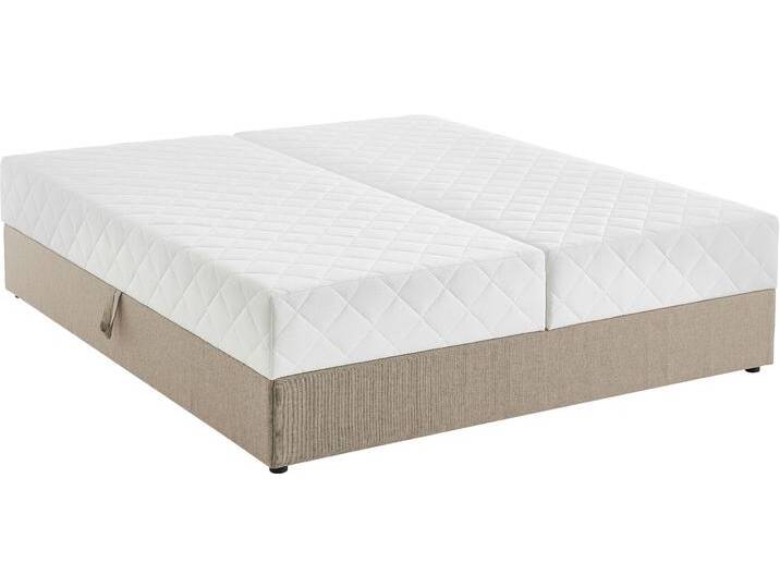Boxbett BELINA , beige (creme), B:160cm L:200cm, 100% PES, ATLANTIC HOME COLLECTION, Komplettbetten, mit Taschenfederkernmatratze und geräumigem Bettkasten von ATLANTIC-home-collection