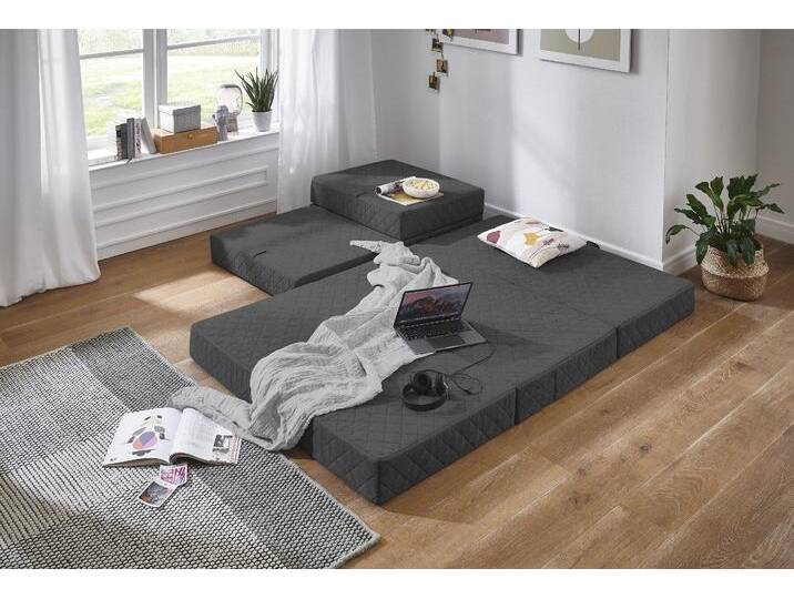 Sessel Lenny , grau (anthrazit), B:75cm H:44cm T:65cm, ATLANTIC HOME COLLECTION, Sessel, Sessel als Faltmatratze mit Gästebettfunktion von ATLANTIC-home-collection