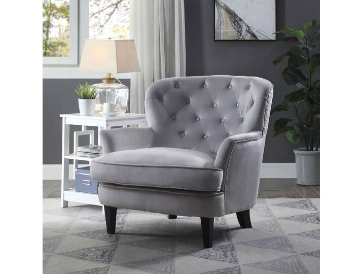 Sessel Leo , grau (silbergrau), B:85cm H:88cm T:90cm, ATLANTIC HOME COLLECTION, Sessel, Polstersessel, mit Taschenfederkern von ATLANTIC-home-collection