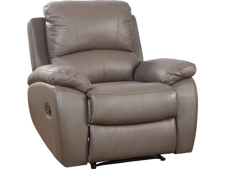 Sessel Lion , grau, B:93cm H:99cm T:93cm, NaturLEDER (echtes Rindsleder) in Sitz und Rücken. Korpus in passendem Kunstleder SOFTLUX bezogen, ATLANTIC HOME COLLECTION, Sessel, mit Relaxfunktion und Federkern, mit Lederbezug von ATLANTIC-home-collection