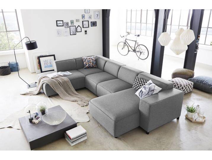 Wohnlandschaft Bulky U-Form , grau, B:324cm T:195cm, ATLANTIC HOME COLLECTION, Sofas, in U-Form und XXL Sitzfläche, modular aufgebaut von ATLANTIC-home-collection