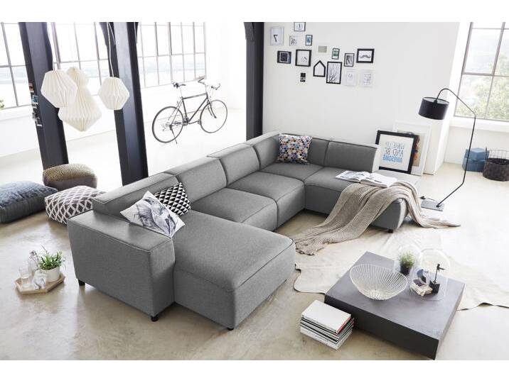 Wohnlandschaft Bulky U-Form , grau, B:324cm T:195cm, ATLANTIC HOME COLLECTION, Sofas, in U-Form und XXL Sitzfläche, modular aufgebaut von ATLANTIC-home-collection