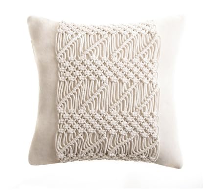 ATMACA Kissenbezug Kissenabdeckung Boho Kissenbezug Handgefertigtes Makramee Kissenabdeckung Colorfu Makrame Geometrie Böhmen Ethnisches Kissen-D 45X45Cm ATMACA Kissenbezug Kissenabdeckung Boho Kissenbezug Handgefertigtes Makramee Kissenabdeckung Colorfu Makrame Geometrie Böhmen Ethnisches Kissen-D 45X45Cm von ATMACA