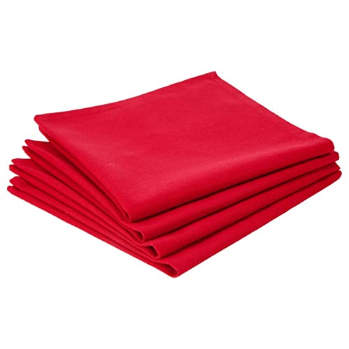 Atmosphera - 4er-Set Servietten aus Baumwolle - rot - 40x40 cm - Rot von ATMOSPHERA CREATEUR D'INTERIEUR