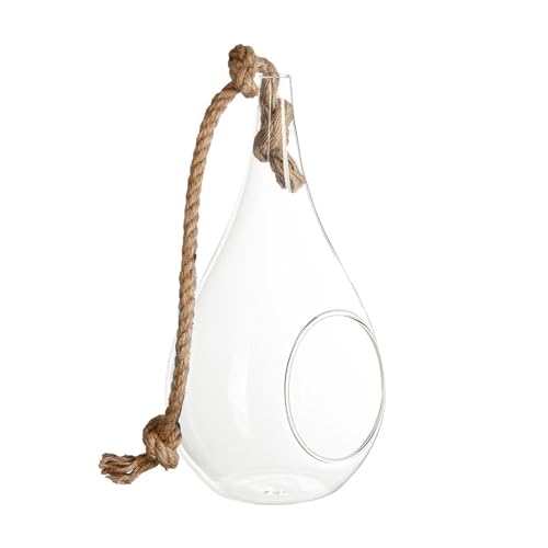Atmosphera - Tropfenvase - Glas und Seil - transparent - H25 cm - Transparent von AC-Déco