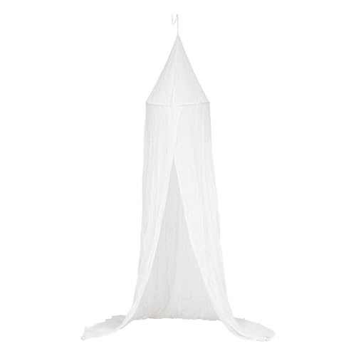 Atmosphera - Betthimmel Lili Baumwollgaze - weiß - H.350 cm - Weiß von ATMOSPHERA CREATEUR D'INTERIEUR