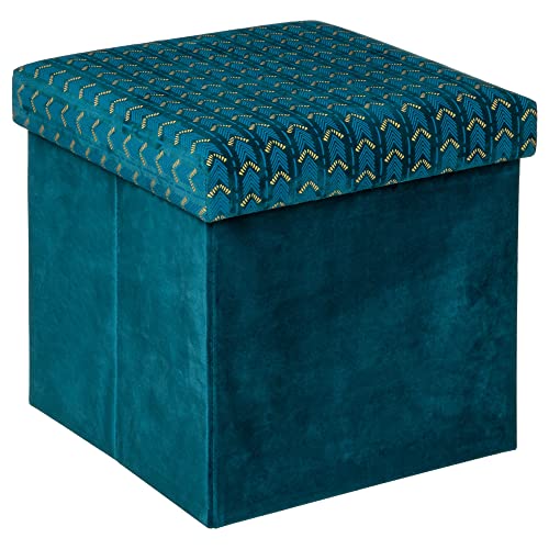 ATMOSPHERA CREATEUR D'INTERIEUR - Pouf Doppio Pieghevole Liam in Velluto Blu Anatra ATMOSPHERA CREATEUR D'INTERIEUR - Pouf Doppio Pieghevole Liam in Velluto Blu Anatra von ATMOSPHERA CREATEUR D'INTERIEUR